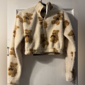 Cropped Jacket Teddy Pattern